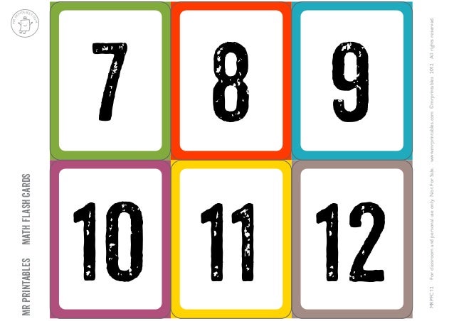 Tarjetas De Numeros Del 1 Al 10 Para Imprimir Compartir Tarjeta