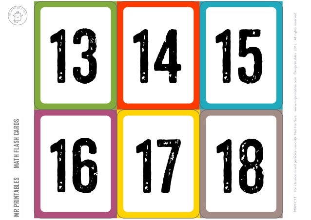 Imprimir Tarjetas De Numeros Del 1 Al 30 Compartir Tarjeta
