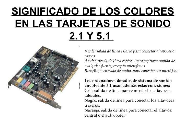 Conexion Tarjeta De Sonido 5.1 de salud