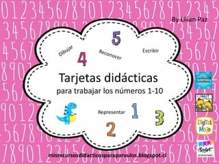 Tarjetas didácticas
para trabajar los números 1-10
Escribir
Representar
misrecursosdidacticosparaparvulos.blogspot.cl
By Lilian Paz
 