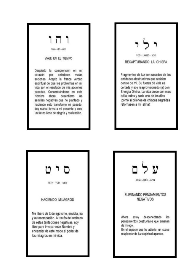 Los 72 Nombres De Dios Clase 2