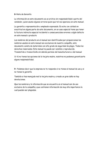 Tarjetas madre acti. 6