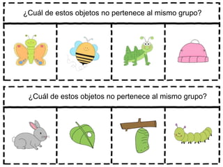 ¿Cuál de estos objetos no pertenece al mismo grupo?
¿Cuál de estos objetos no pertenece al mismo grupo?
 
