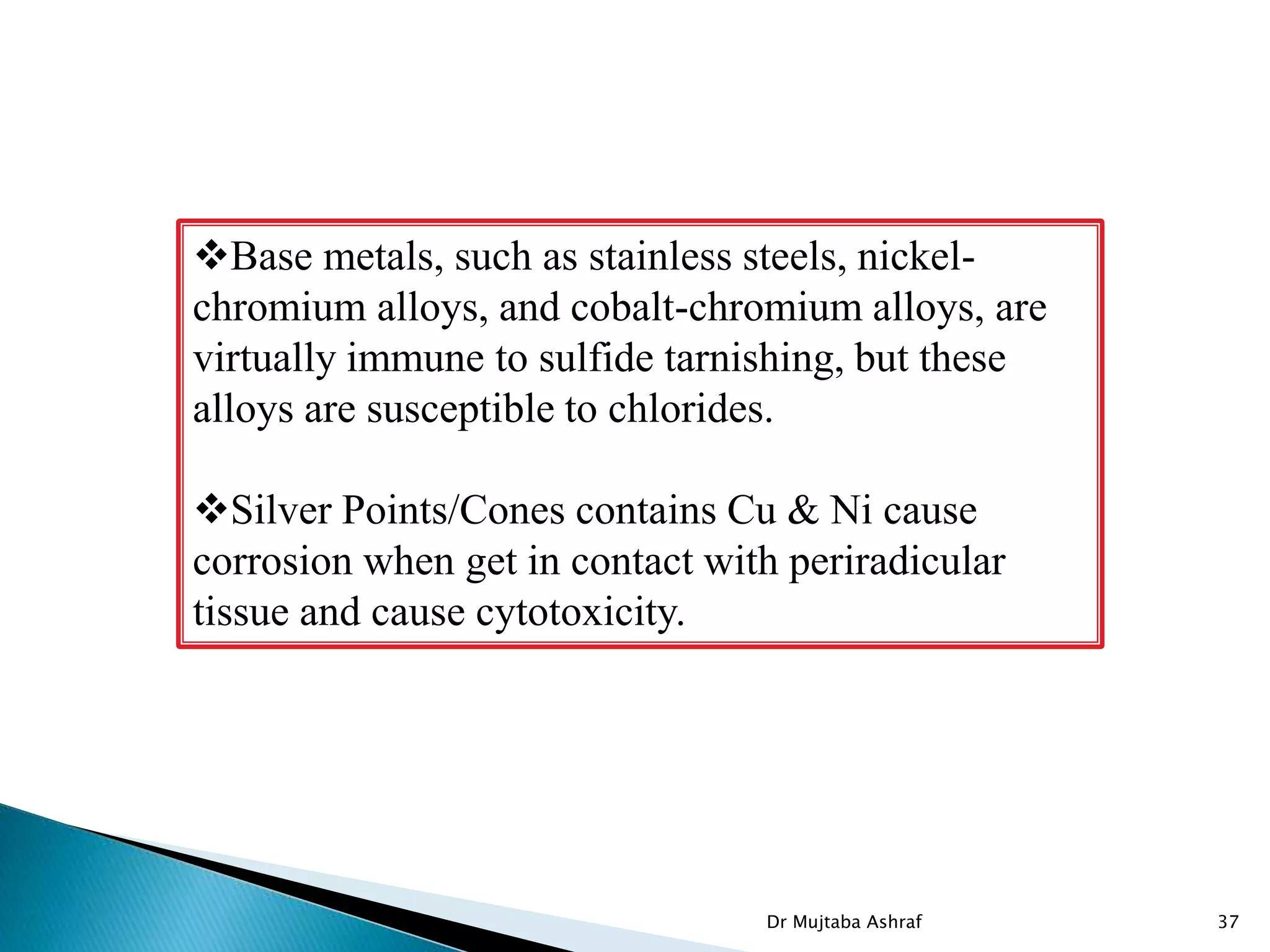 Tarnish & corrosion in dentistry PPT