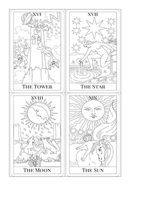 Libro para colorear, tarot rider withe. Arcanos mayores | PDF