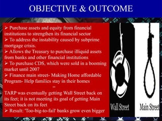  Gave the US treasury USD 700 Billion purchasing power