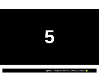ByronU A degree in Attitude, Activity, SUCCESS!
 