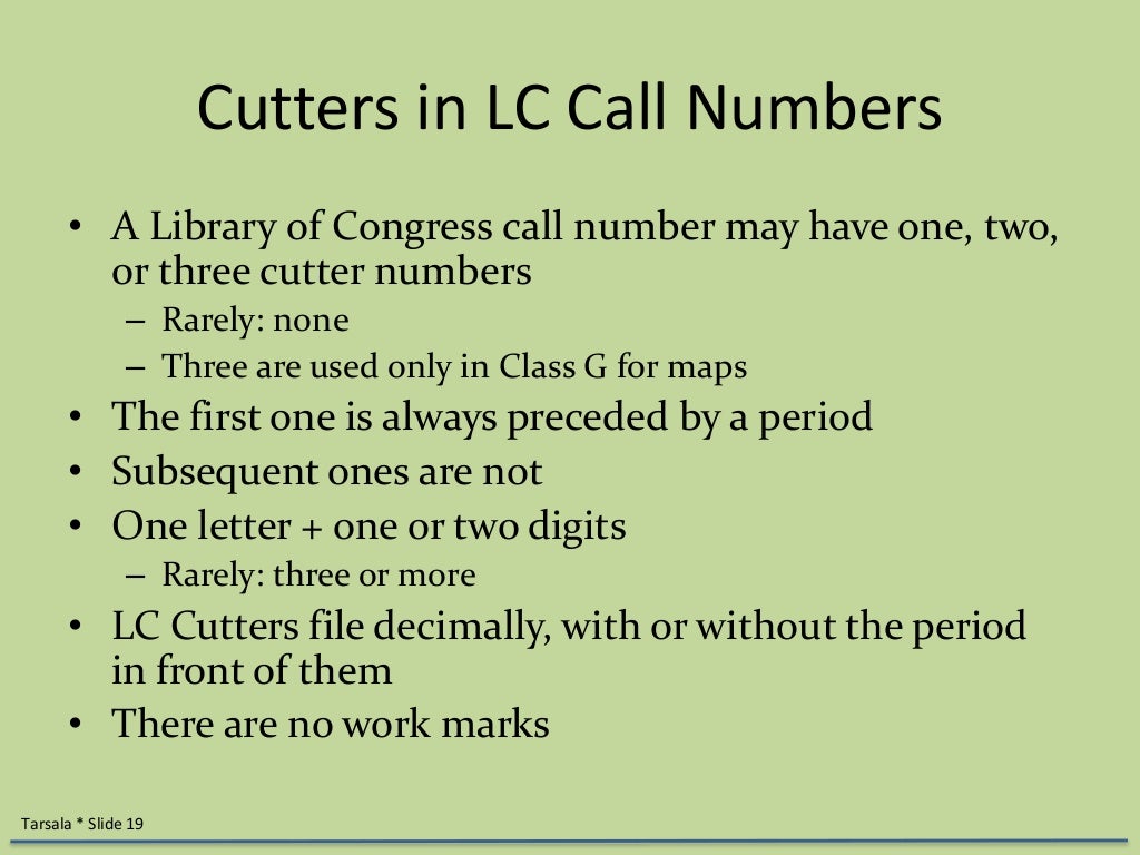 Tarsala Building Cutter Numbers