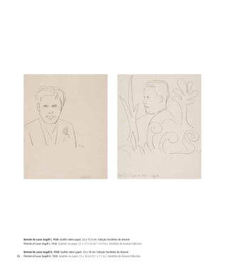 28
Retrato de Lasar Segall I, 1928. Grafite sobre papel. 22 x 17,5 cm. Coleção Tarsilinha do Amaral
Portrait of Lasar Segall I, 1928. Graphite on paper. 22 x 17.5 cm (8.7 x 6.9 in.). Tarsilinha do Amaral Collection
Retrato de Lasar Segall II, 1928. Grafite sobre papel. 23 x 18 cm. Coleção Tarsilinha do Amaral
Portrait of Lasar Segall II, 1928. Graphite on paper. 23 x 18 cm (9.1 x 7.1 in.). Tarsilinha do Amaral Collection
 