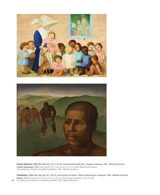 66
Crianças (Orfanato), 1938. Óleo sobre tela. 97,5 x 140 cm. Coleção Simão Mendel Guss . Integrou a exposição: 1969 – MAM-Rio de Janeiro
Children (Orphanage), 1938. Oil on canvas. 97,5 x 140 cm (38.4 x 55.1 in.). Simão Mendel Guss Collection
This painting was included in the following exhibition: 1969 – MAM-Rio de Janeiro
Trabalhadores, 1938. Óleo sobre tela. 81 x 100 cm. Acervo Museu de Valores – Banco Central Integrou a exposição: 1969 – MAM-Rio de Janeiro
Workers, 1938. Oil on canvas. 81 x 100 cm (31.9 x 39.4 in.). Acervo Museu de Valores – Banco Central
This painting was included in the following exhibition: 1969 – MAM-Rio de Janeiro
 