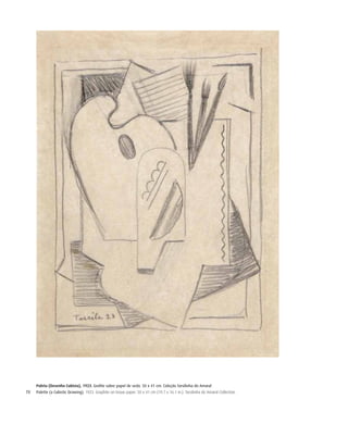 70
Paleta (Desenho Cubista), 1923. Grafite sobre papel de seda. 50 x 41 cm. Coleção Tarsilinha do Amaral
Palette (a Cubistic Drawing), 1923. Graphite on tissue paper. 50 x 41 cm (19.7 x 16.1 in.). Tarsilinha do Amaral Collection
 