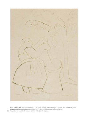 72
Negra no Pilão I, 1945. Gravura em metal. 12,5 x 9 cm.. Coleção Tarsilinha do Amaral. Integrou a exposição: 1969 – MAM-Rio de Janeiro
Black woman at the Churn I, 1945. Metal engraving. 12,5 x 9 cm (4.9 x 3.5 in.). Tarsilinha do Amaral Collection
This painting was included in the following exhibition: 1969 – MAM-Rio de Janeiro
 