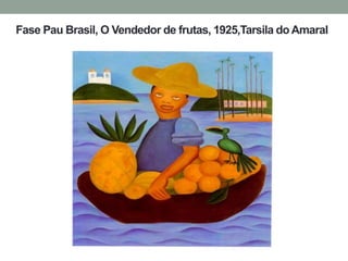 Fase Pau Brasil, O Vendedor de frutas, 1925,Tarsila do Amaral
 