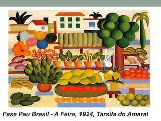 Fase Pau Brasil - A Feira, 1924, Tarsila do Amaral
 