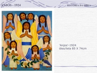 HISTÓRIA DA OBRA ANJOS - 1924 'Anjos'-1924  óleo/tela 85 X 74cm 