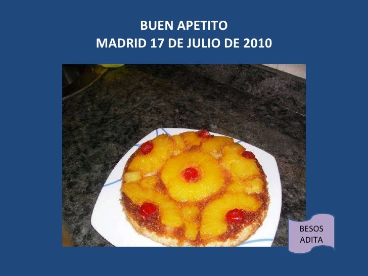 Tarta De Pia Tarta de piña al reves