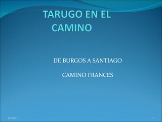 DE BURGOS A SANTIAGO CAMINO FRANCES 01/10/11 