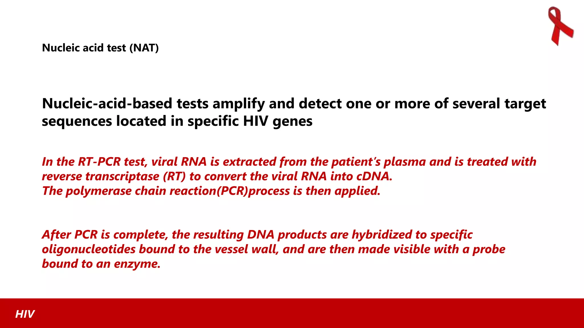 Laboratory diagnosis of HIV infection. | PPTX