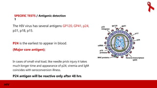 Laboratory diagnosis of HIV infection. | PPTX