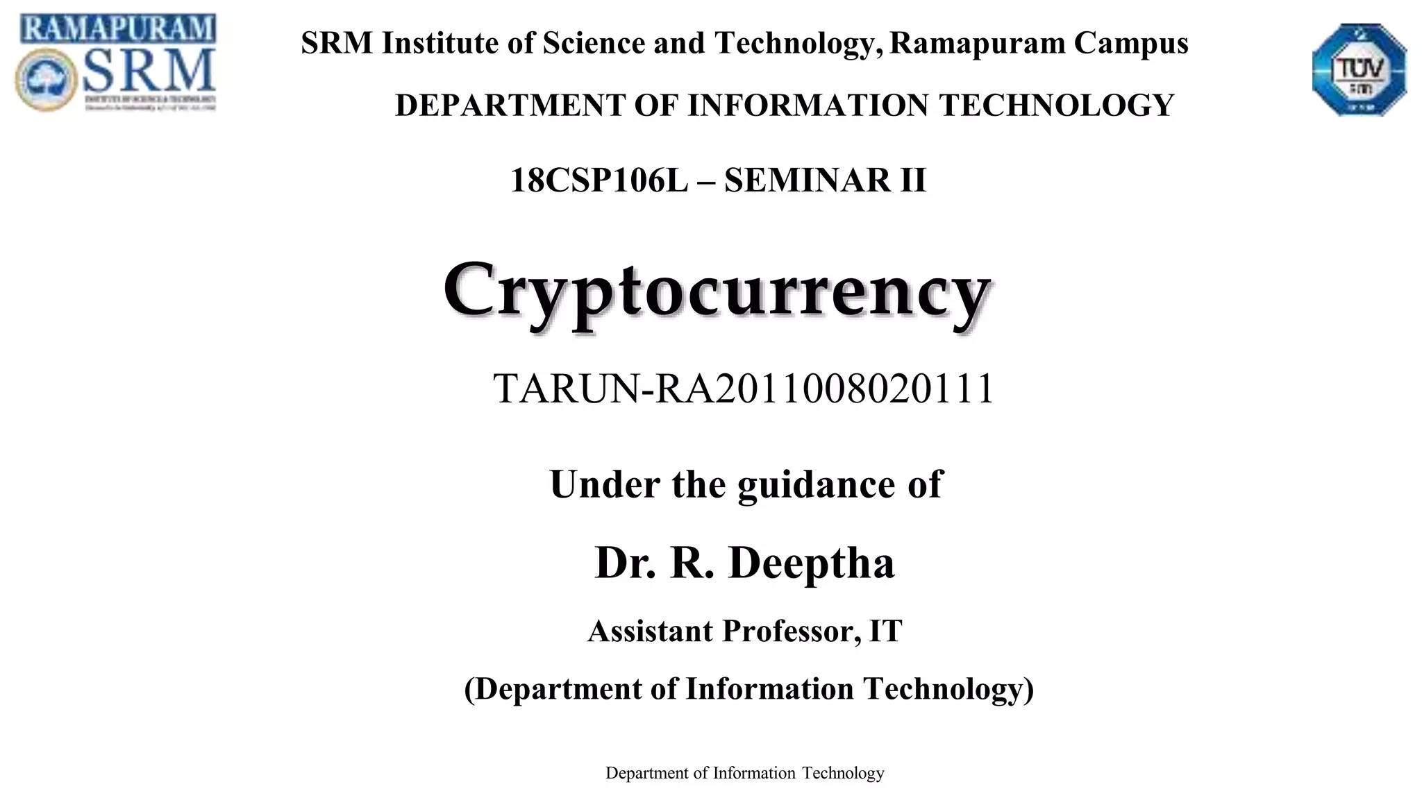 Cryptocurrency | PPTX