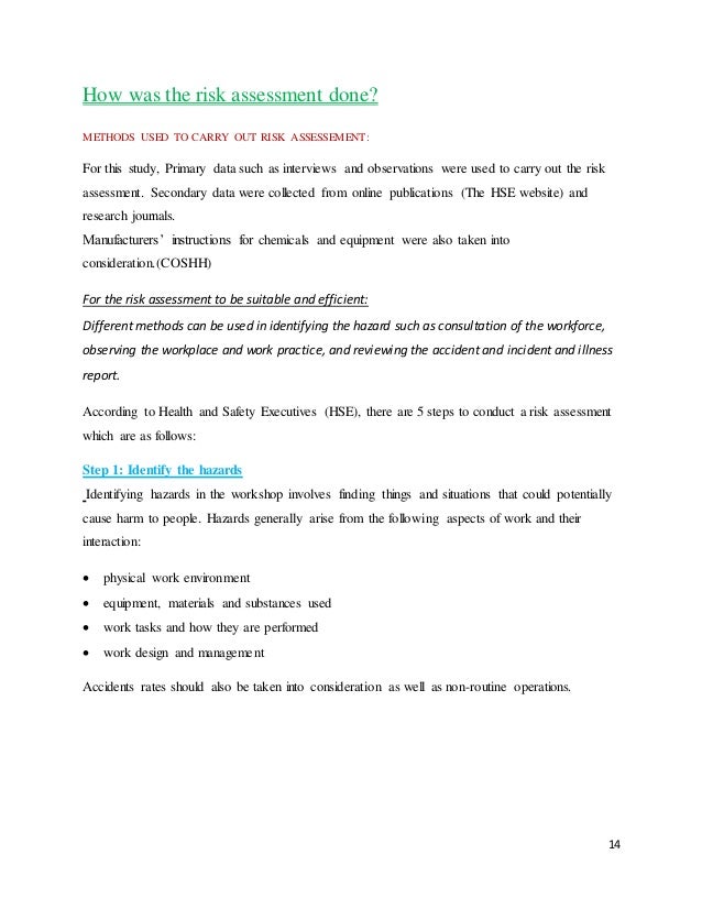 Motor vehicle Mechanical repair Risk assessment, safety engi…