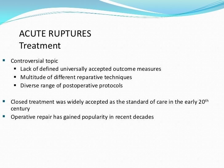 plaster what is repair a of Management rupture TendoAchillis