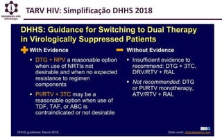 TARV HIV: Simplificação DHHS 2018
 