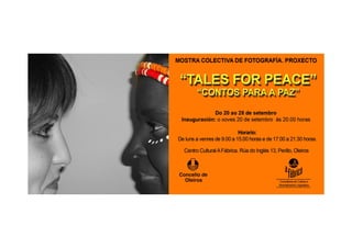 Leaflet - Tales for Peace - Photo Exhibition in Oleiros