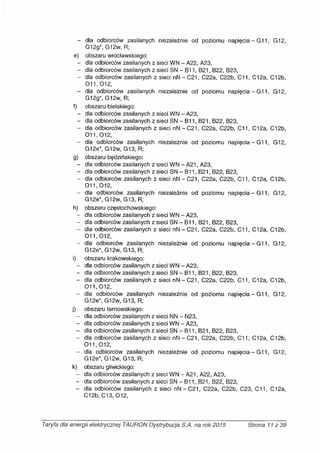 Taryfa dystrybucyjna-2015