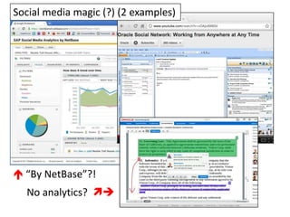 Social media magic (?) (2 examples)




 “By NetBase”?!
  No analytics? 
 