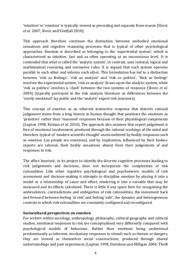 Positive Attitude Essay How To Write An Introductory Paragraph For An Essay also Terrorism Essay Beyond The Affect Heuristic The Emotionrisk Assemblage Social Topics For Essays