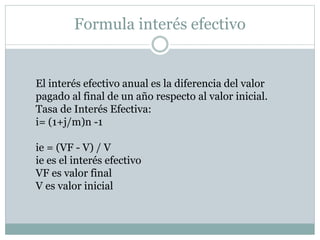Tasa de interes efectiva y nominal renovada. | PPTX