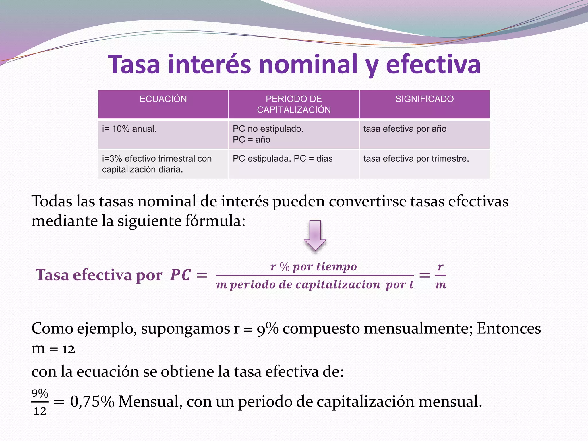 Tasa de interés nominal y efectiva | PPTX | Stocks and Bonds | Personal ...