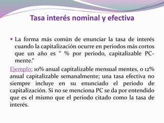 Tasa de interés nominal y efectiva | PPTX