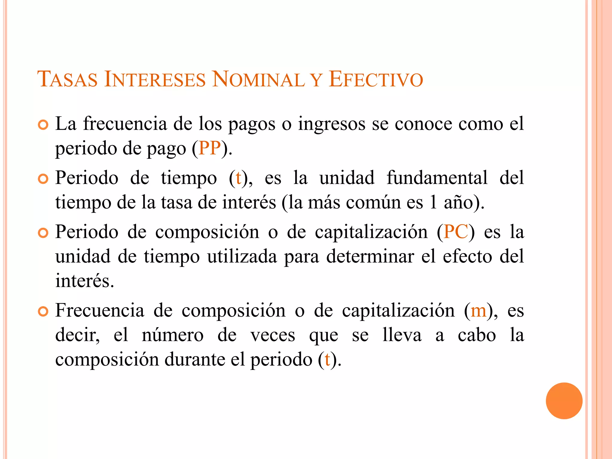 Tasa de intereses efectiva y nominal | PPT