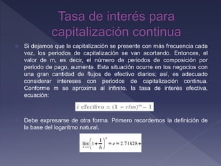 Tasa de interes nominal y efectiva | PPTX