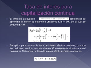 Tasa de interes nominal y efectiva | PPTX