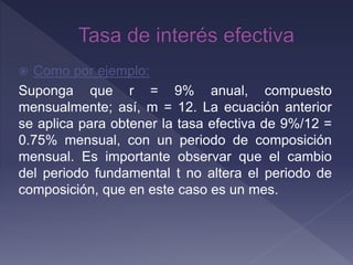 Tasa de interes nominal y efectiva | PPTX