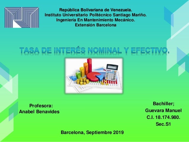 Tasa De Interes Nominal Y Efectiva