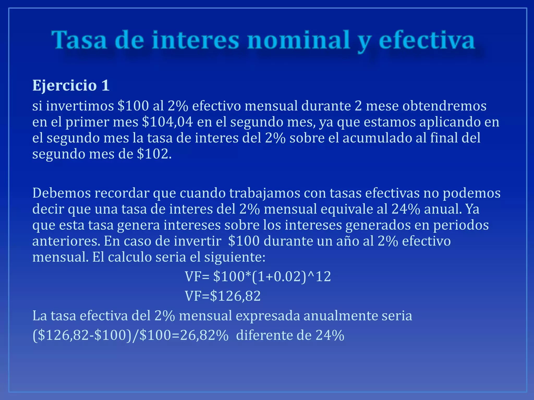 Tasa de interes nominal y efectiva ja | PPT