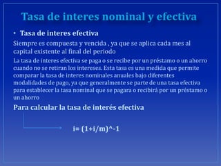 Tasa de interes nominal y efectiva ja | PPTX