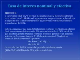 Tasa de interes nominal y efectiva ja | PPTX