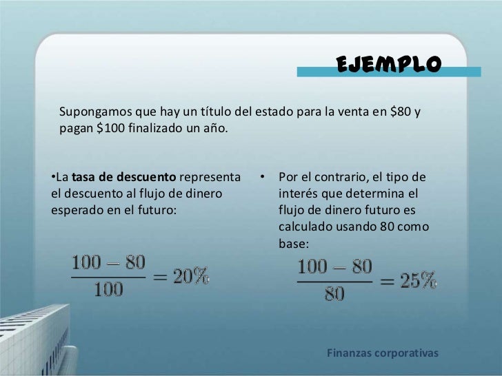 Tasas de descuento