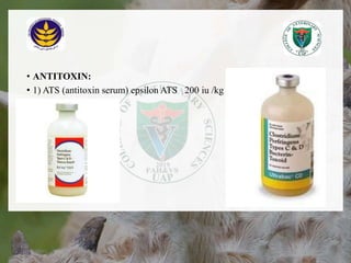 • ANTITOXIN:
• 1) ATS (antitoxin serum) epsilon ATS 200 iu /kg
18/12/2022 20
 