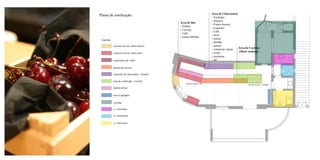 Planta de zonificação::
armazenamento de vinhos brancos
armazenamento de vinhos tinto
expositores de vinho
balcão de serviço
expositor de charcutaria / armário
área de confecção / cozinha
balcão de bar
móvel aparador
cozinha
i.s. femenino
i.s. masculino
i.s. defecientes
legenda:
expositor frio de vinhos brancos
expositor frio de vinhos tintos
deficientes
Área de Bar
- Vinhos
- Cerveja
- Café
- outras bebidas
Área de Charcutaria
- Enchidos
- Queijos.
- Frutos frescos
- Legumes
- Café
- arroz
- massa
- farinha
- açúcar
- conservas várias
- azeite
- azeitonas
- sal
Área de Cozinha
(Show cooking)
àrea de serviço / bar àrea de serviço / cozinha
 