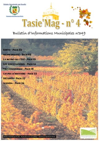 Edito - Page 02
Municipalité - Page 03
La retro de l’été - Page 12
Les Associations - Page 14
Vie Communale - Page 18
Un p...