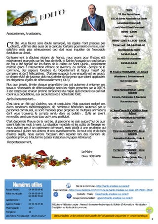 2
Mairie
33, Rue Notre Dame
83136Sainte AnastasiesurIssole
s.anastasie@orange.fr
Lundi/Mardi/Jeudi/Vendredi
08h00- 12h00
M...