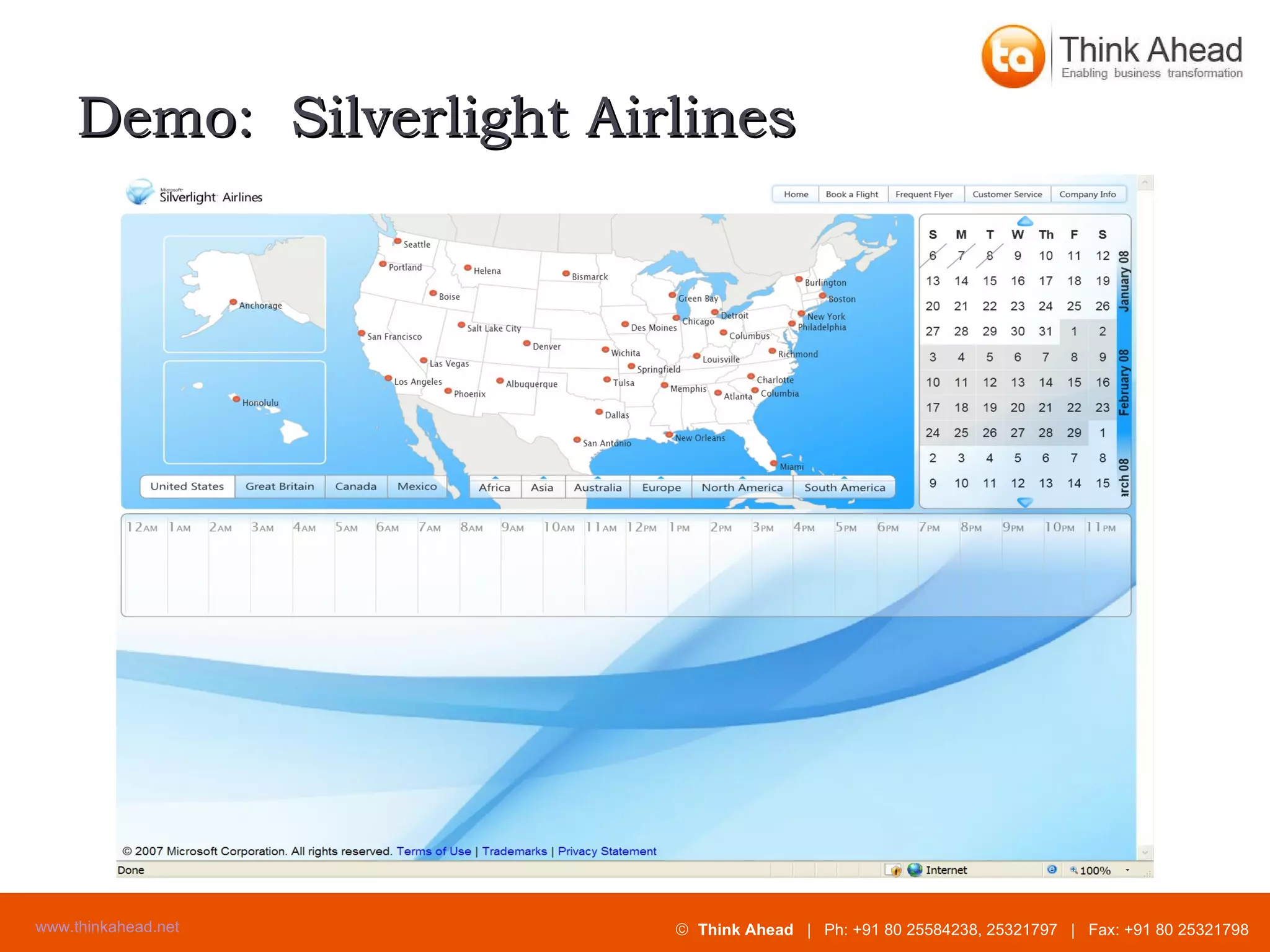 Demo:  Silverlight Airlines  