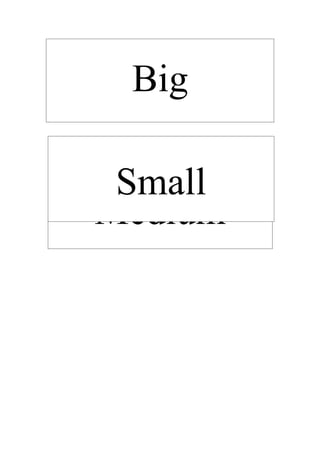 Big

 Small
Medium
 