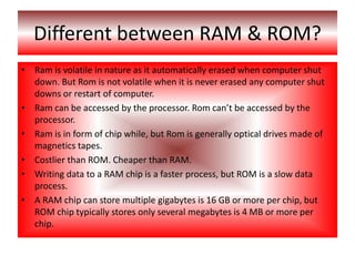 Volatile Computer Chip Computer Questions | PPTX